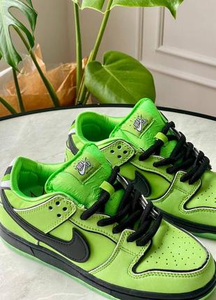 Найк сб данк кеды салатовые nike sb dunk low the powerpuff girls buttercup5 фото