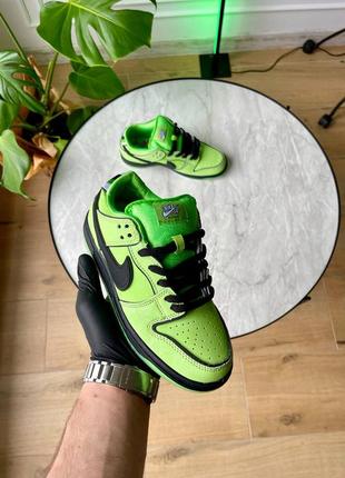 Найк сб данк кеды салатовые nike sb dunk low the powerpuff girls buttercup9 фото