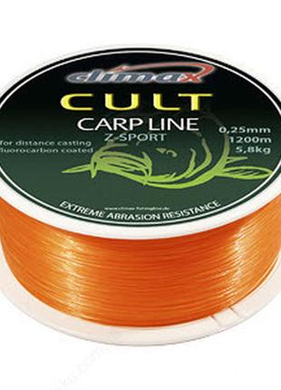 Волосінь climax cult carp orange 0.25 мм 5.8 кг(1200м)1 фото