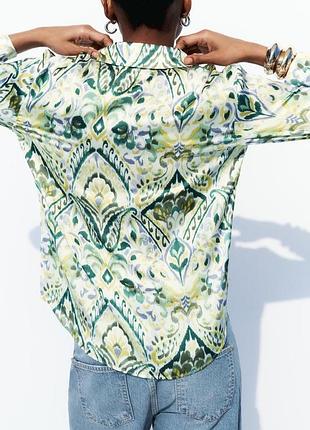 Сорочка жіноча зелена zara new3 фото