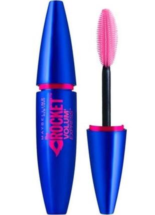 Тушь для ресниц maybelline new york the rocket volum express с эффектом объема black, 9 мл