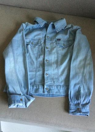 Голубая голубая джинсовая куртка teddy’s jeans.1 фото
