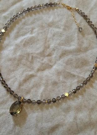 Буси-чокер димчастий кварц раухтопаз