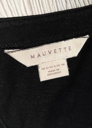 💝2+1=4 фирменная черная блуза рубашка хлопок на пуговицах mauvette, размер 46 - 484 фото