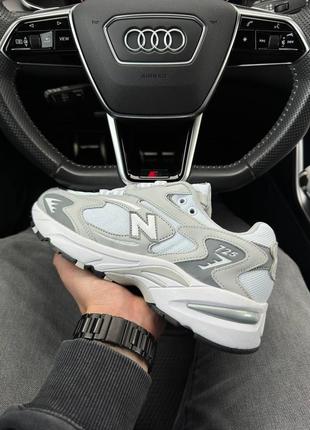 Мужские кроссовки new balance 725 gray leather white3 фото