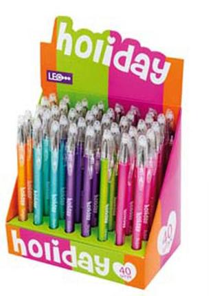 Ручка гелева "holiday" 0,5 мм, мікс кольорів