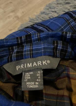 Красивая рубашка клетка комбинированная с 8-10