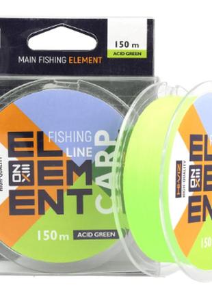 Леска 150 м 0.256 мм zeox hi-viz element carp acid green1 фото