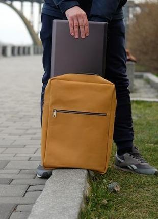 Кожаный рюкзак под ноутбук4 фото