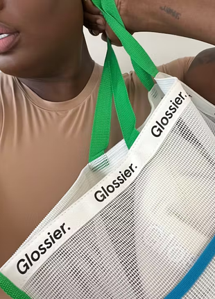 Сетчатая сумка шоппер glosier miami beach bag7 фото