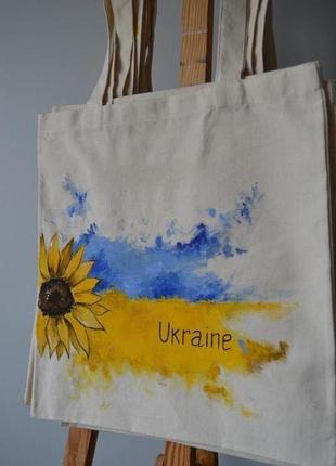 Шоппер с ручной росписью "Украина"2 фото