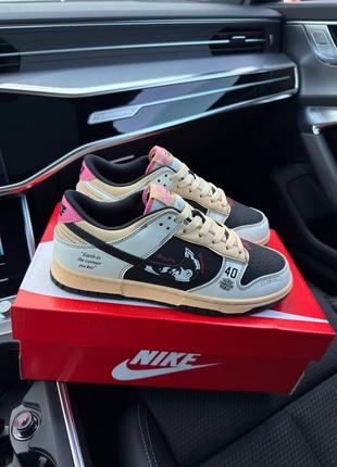 Кросівки nike sb dunk low x stussy 40th brown beige7 фото