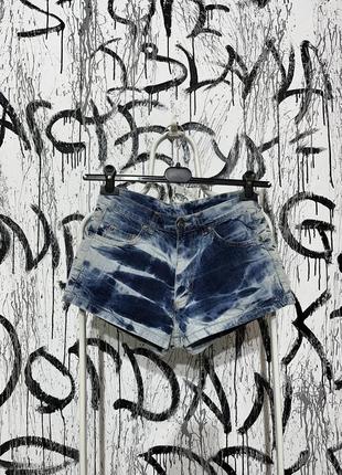 Базовые короткие джинсовые шорты, удобные, синие, в полоску, деним, повседневные, зара, бершка1 фото