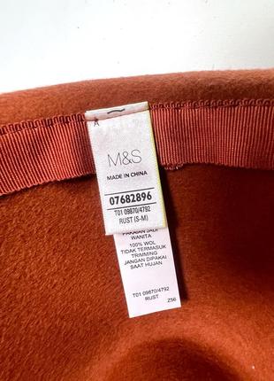 Шляпа фетровая m&amp;s, коричневый, качественный6 фото