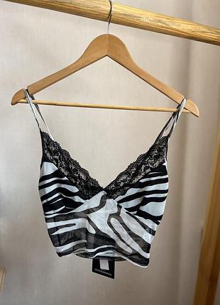 Сетчатый топ зебра прозрачный топ с кружевом