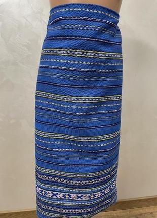 Стильная юбка женская плахта (запаска) ручной работы. п-1448 фото