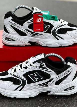 Кроссовки мужские new balance 530 бело черные6 фото