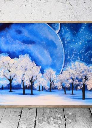 Космічна зима, картина 60x50x2 см