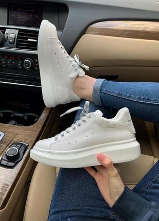 Alexander mcqueen low white silver 2