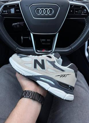 Кроссовки new balance 990 v3 beige black