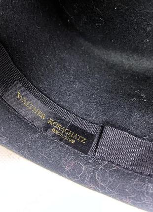 Шляпа фетровая черная, качественная, с пириной7 фото