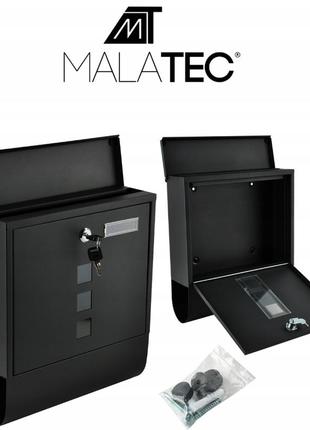 Почтовый ящик malatec 6244 черный (польша)2 фото