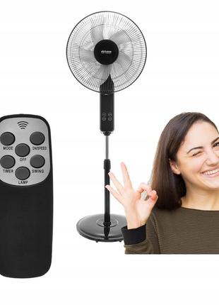 Вентилятор підлоговий з пультом volteno vo1884 (50 вт, 39 см, чорний)