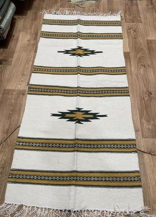 Стильний гуцульський килим ручної роботи розміром 150*70см. d-00063 фото