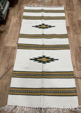 Стильний гуцульський килим ручної роботи розміром 150*70см. d-00062 фото