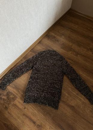 Мужской  стильные шерстяной свитер худи, свитшот и кофта размер л-xl меланж коричневый бежевый5 фото