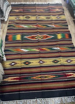 Стильний гуцульський килим ручної роботи розміром 200*140см. d-00201 фото
