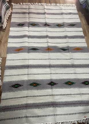 Стильний гуцульський килим ручної роботи розміром 200*140см. d-00231 фото
