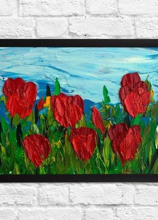Тюльпаны, картина 20x15 см4 фото