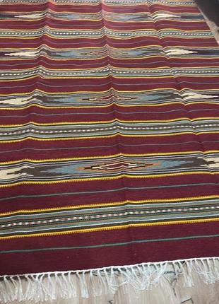 Стильний гуцульський килим ручної роботи розміром 200*140см. d-00368 фото