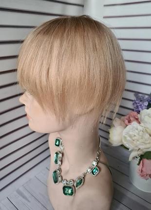 Накладка топпер макушка челка 100% натуральный волос.