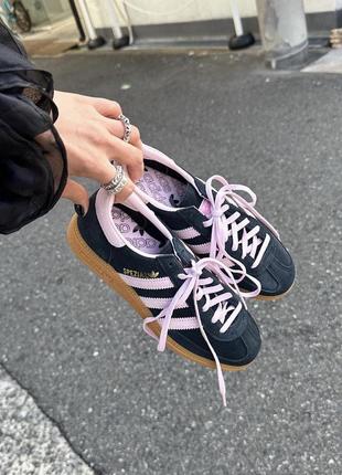 Кросівки adidas spezial handball core black clear pink gum