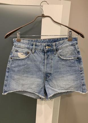 Шорти джинсові мом mom з високою посадкою h&m