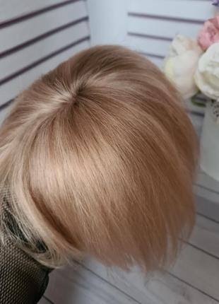 Накладка топпер макушка челка 100% натуральный волос.