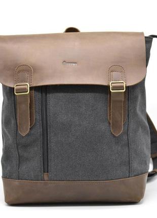 Рюкзак міський, парусина+шкіра rc-3880-g від бренду tarwa2 фото