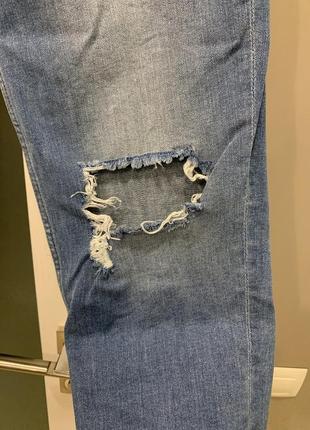 Рвані джинси мом mom divided h&amp;m з дірками на колінах4 фото