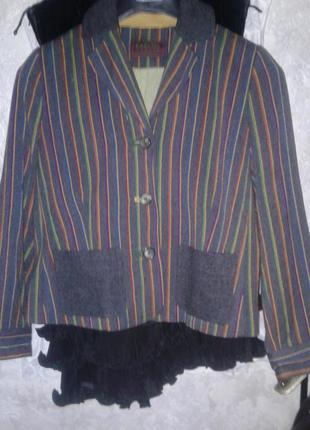 Жакет пиджак шерсть шелк тирольский larcon винтаж1 фото