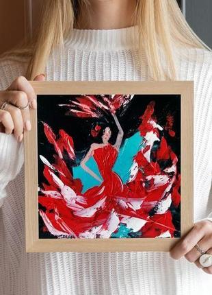 Танцовщица фламенко 2, картина 20x20 см8 фото
