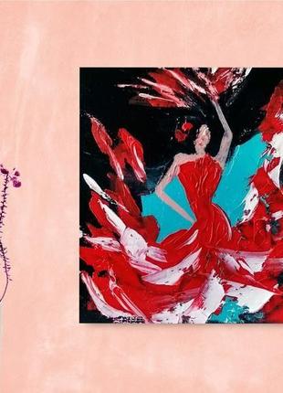 Танцовщица фламенко 2, картина 20x20 см4 фото