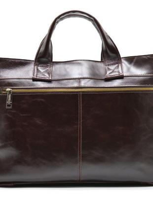 Мужская кожаная сумка для документов gx-7107-3md tarwa, бордо4 фото