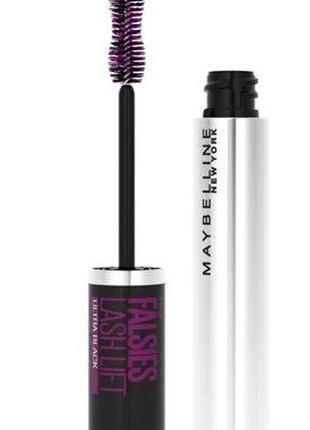 Туш для вій maybelline new york the falsies lash lift ультра-чорна, 9.6 мл