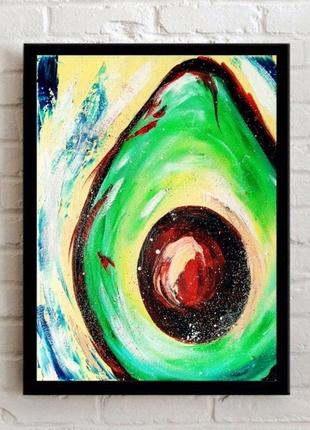 Авокадо, картина 40x30x2 см