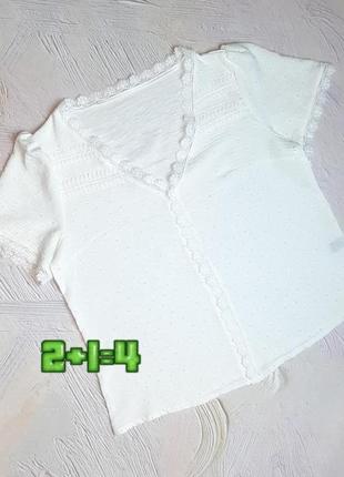 💝2+1=4 нежная белая блузка shein, размер 48 - 50