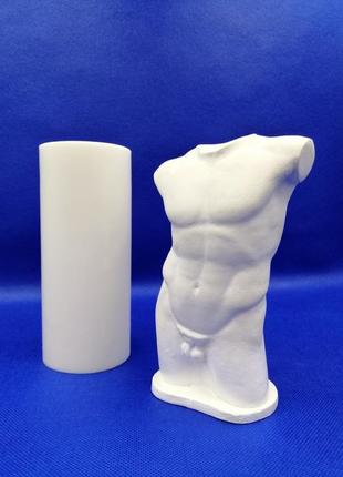 Силіконова форма 15,5 см чоловіче тіло для заливки свічок, воску, гіпсу1 фото