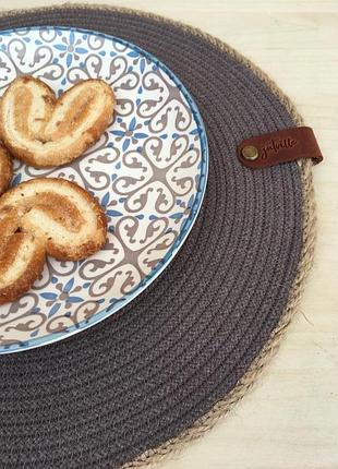 Серветки - плейсмати з бавовняного шнура та джута