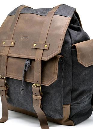 Урбан рюкзак міський tarwa rg-6680-4lx з парусини canvas і шкіри crazy horse